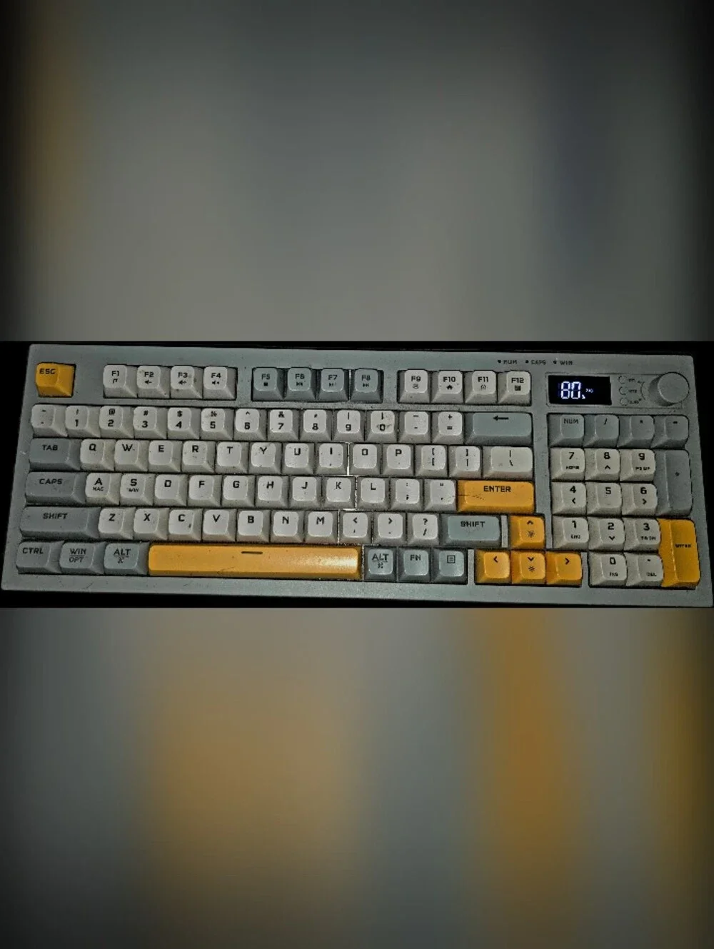 ​Silent Tri-Mode Wireless RGB Keyboard with Smart Display & Media Knob